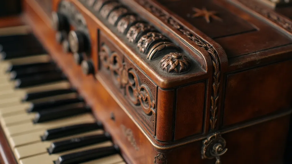 Antique accordion bellows detail