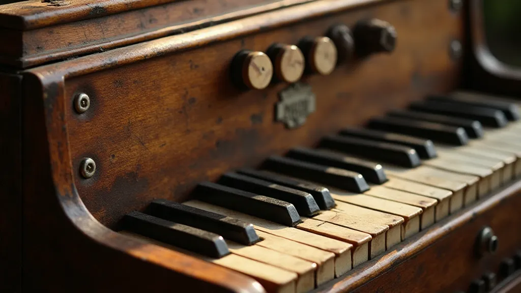 Antique accordion detail
