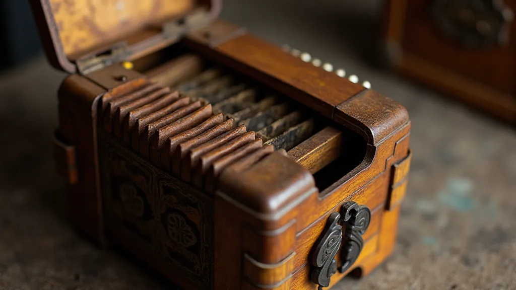 Vintage accordion close-up
