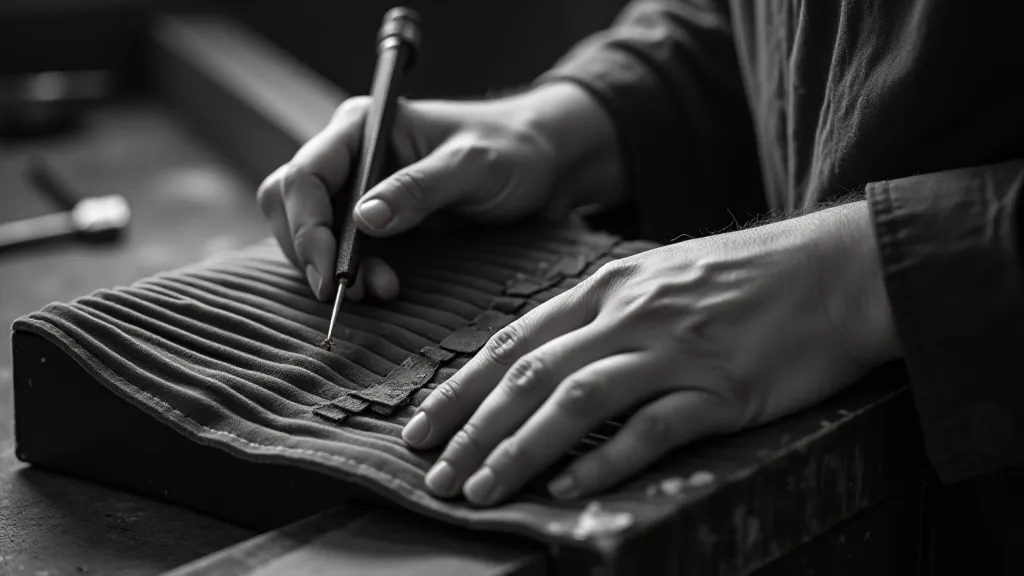 Accordion restorer's hands