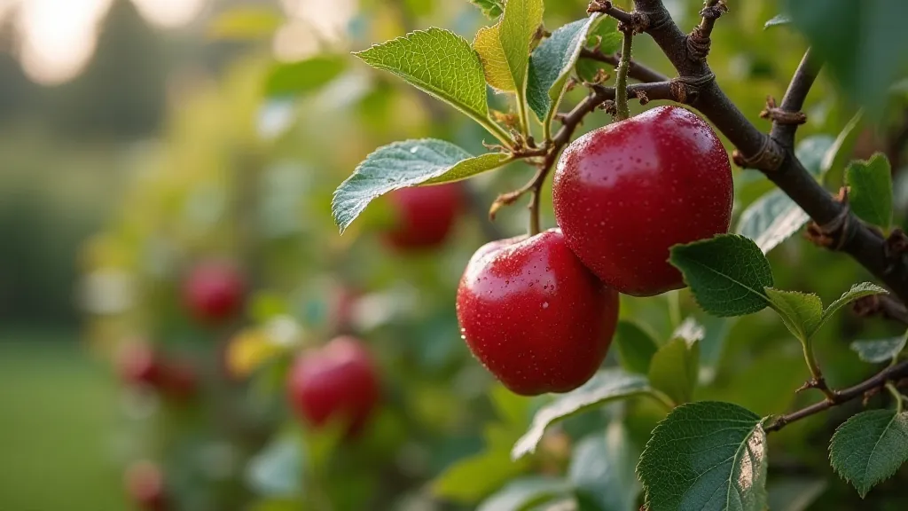 Close-up of an espaliered apple tree