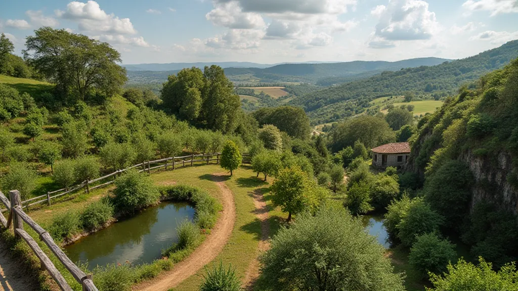 Diverse orchard landscape