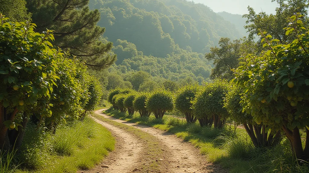 Orchard panoramic view