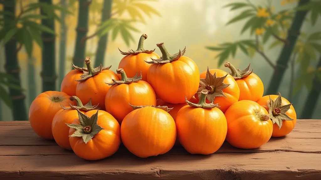 Still life with persimmons