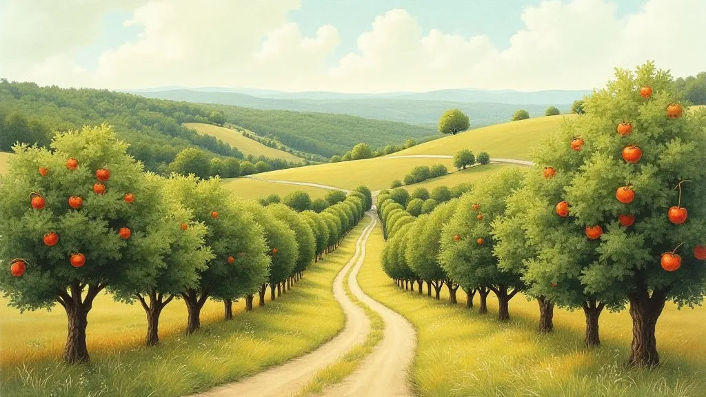 Watercolor Orchard